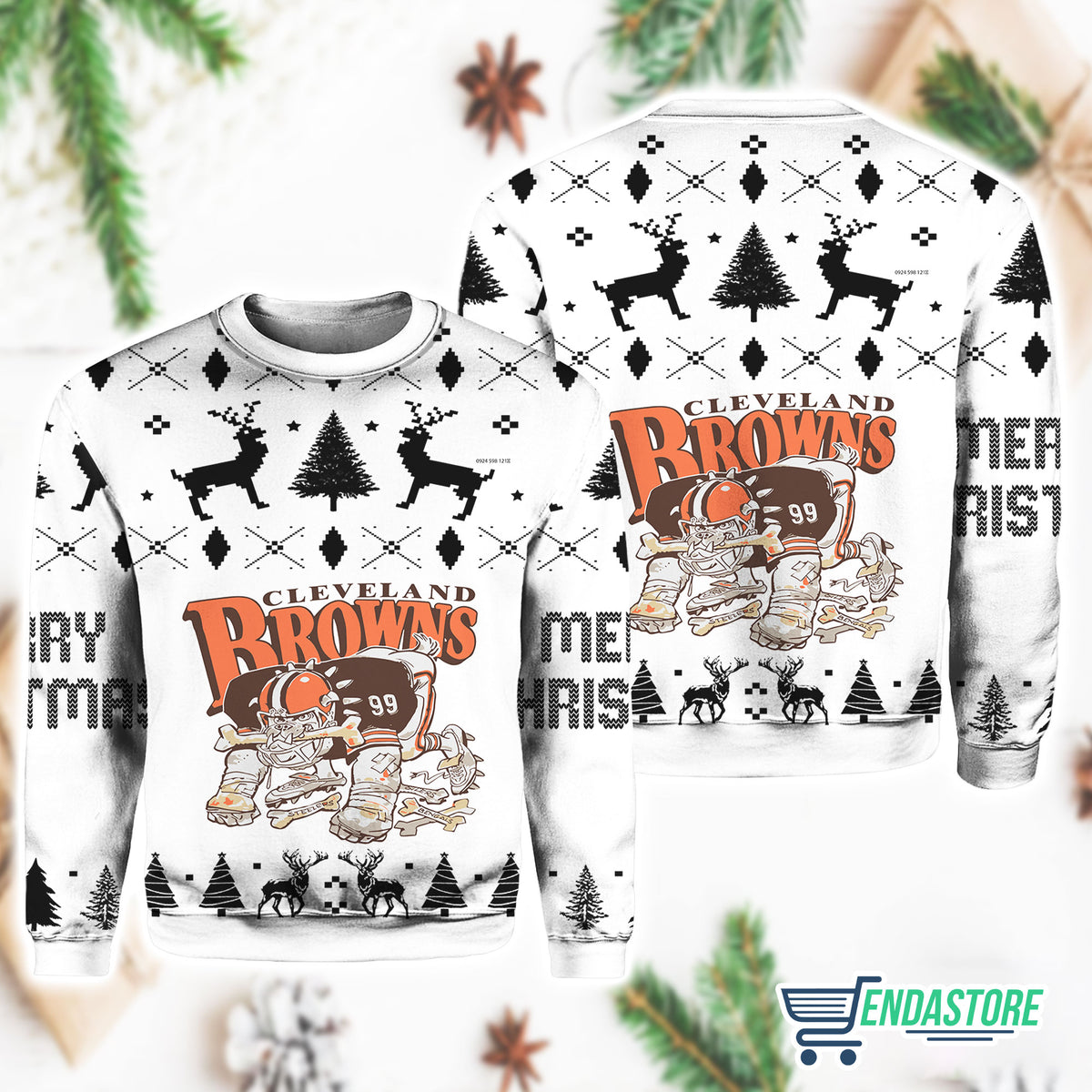 Vintage Style Browns Bear Ugly Christmas Sweater product image