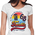 Vintage Time Machine Women's V-Neck - Adult & Kids T-Shirts, Sweatshirts & Hoodies apparel design preview 1