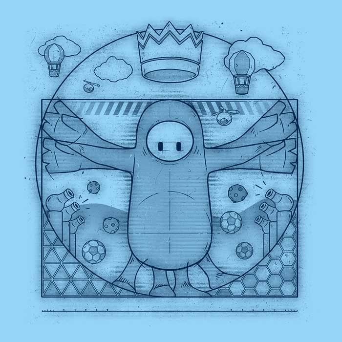 Virtruvian Guy Men's Apparel - Adult & Kids T-Shirts, Sweatshirts & Hoodies apparel design preview 2