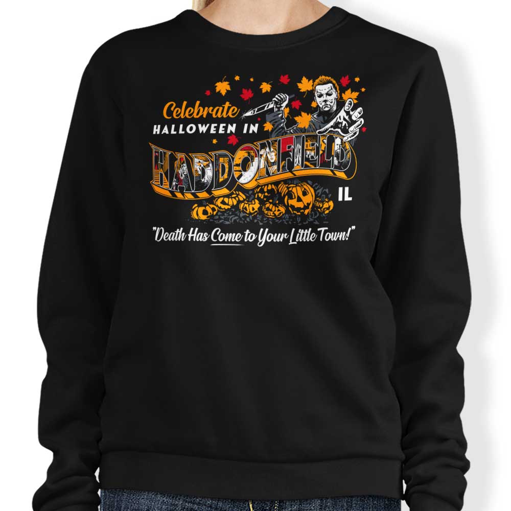 Visit Haddonfield - Adult & Kids T-Shirts, Sweatshirts & Hoodies apparel design preview 1