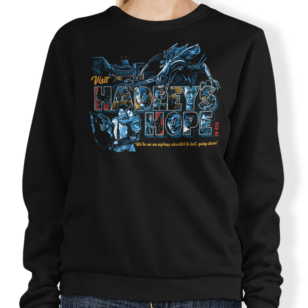 Visit Hadley's Hope - Adult & Kids T-Shirts, Sweatshirts & Hoodies apparel design preview 1