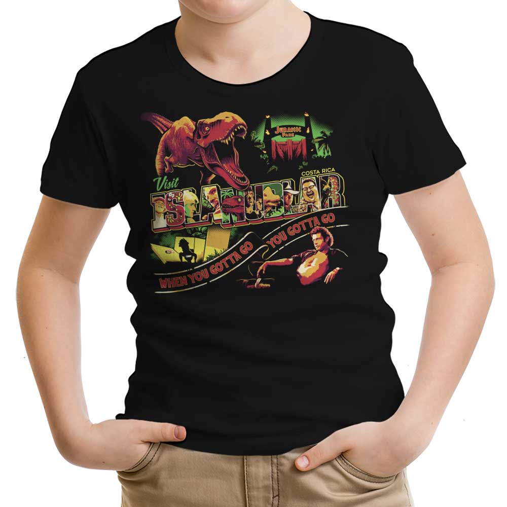 Visit Isla Nublar Youth Apparel - Adult & Kids T-Shirts, Sweatshirts & Hoodies apparel design preview 1