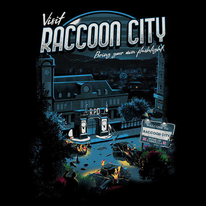 Visit Raccoon City - Adult & Kids T-Shirts, Sweatshirts & Hoodies apparel design preview 2