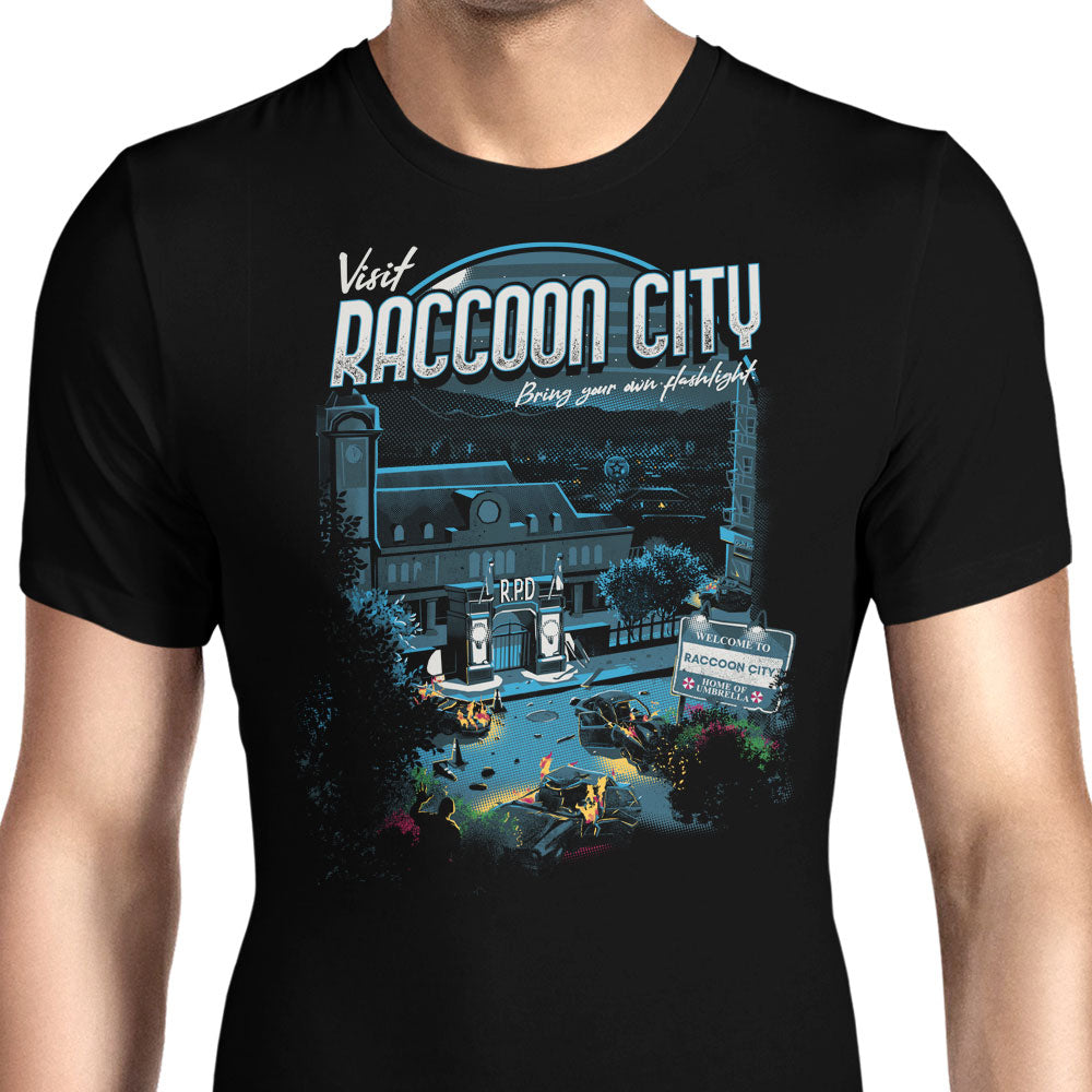 Visit Raccoon City Men's Apparel - Adult & Kids T-Shirts, Sweatshirts & Hoodies apparel design preview 1
