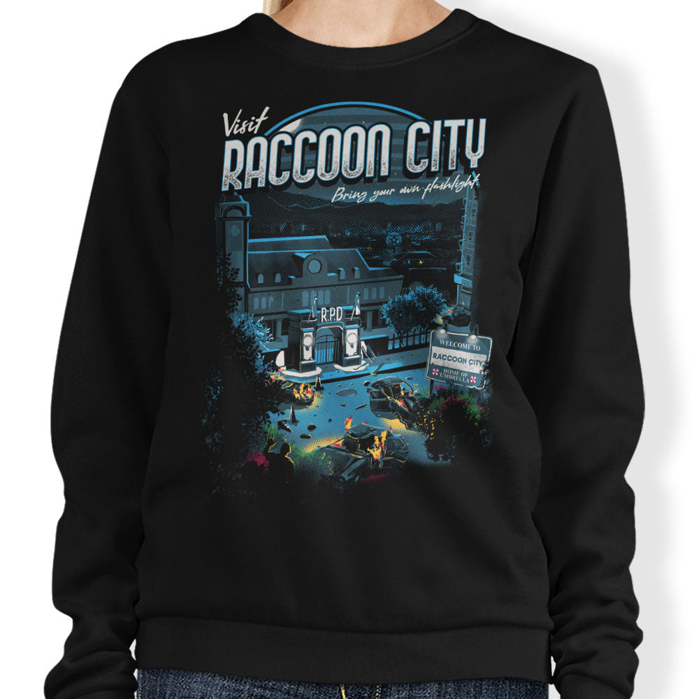 Visit Raccoon City - Adult & Kids T-Shirts, Sweatshirts & Hoodies apparel design preview 1