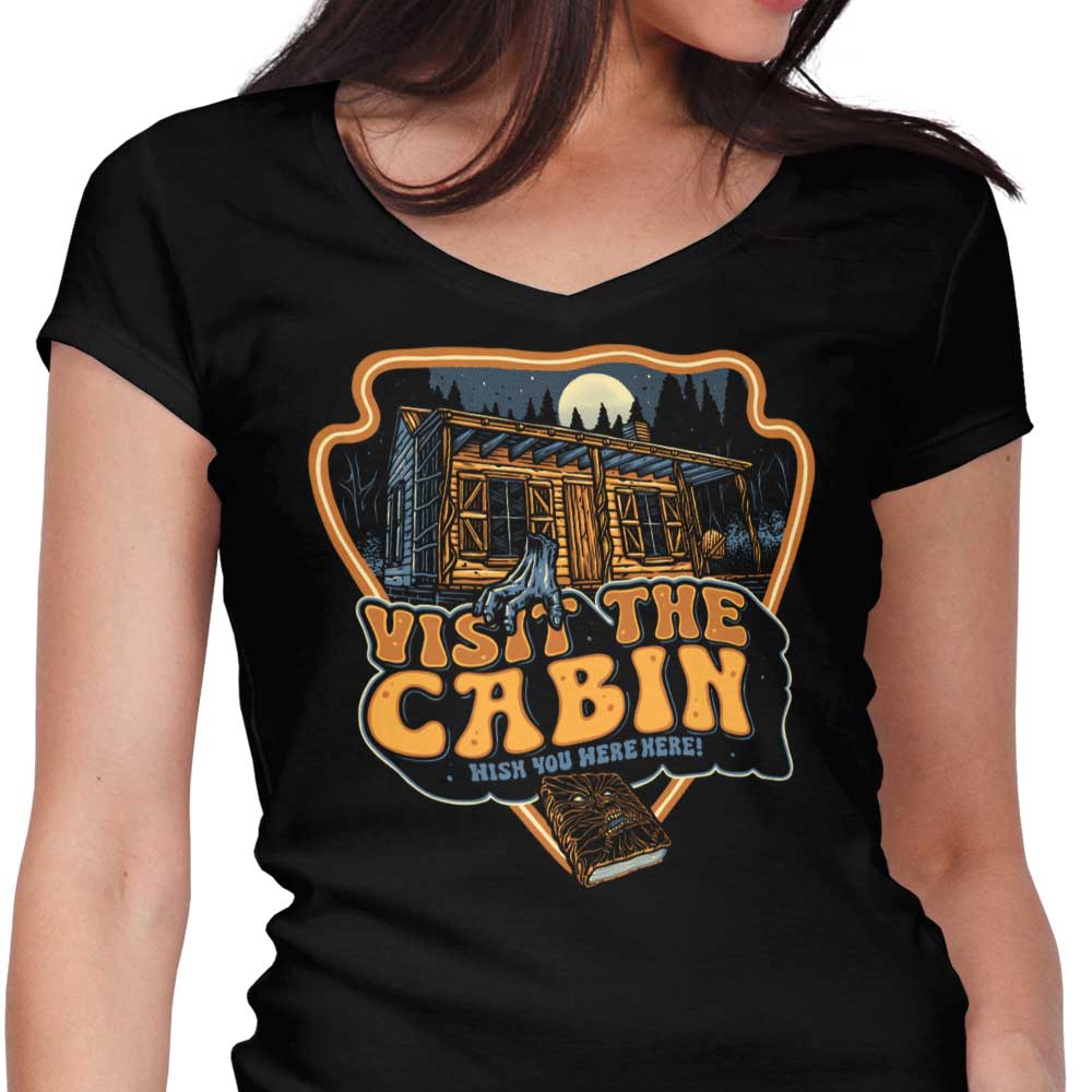 Visit the Cabin Women's V-Neck - Adult & Kids T-Shirts, Sweatshirts & Hoodies apparel design preview 1