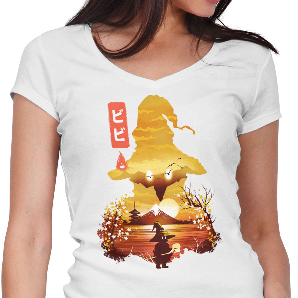 Vivi Ukiyo-e Women's V-Neck - Adult & Kids T-Shirts, Sweatshirts & Hoodies apparel design preview 1