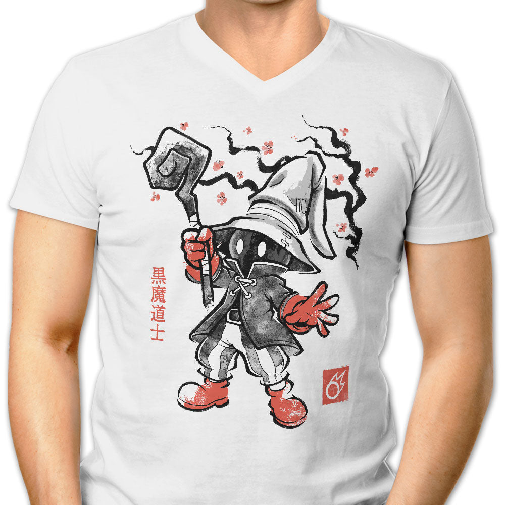 Void Caster Sumi-e Men's V-Neck - Adult & Kids T-Shirts, Sweatshirts & Hoodies apparel design preview 1