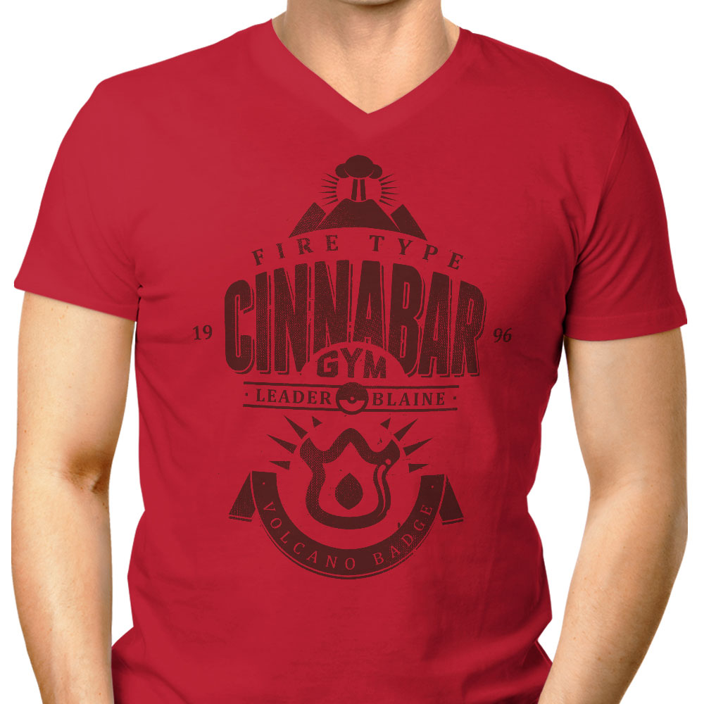 Volcano Badge Men's V-Neck - Adult & Kids T-Shirts, Sweatshirts & Hoodies apparel design preview 1