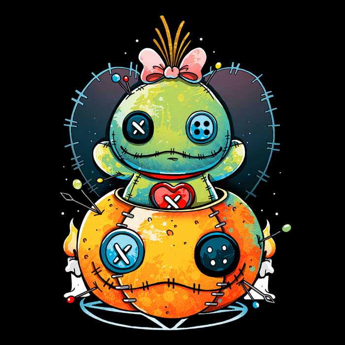 Voodoo Pumpkin Men's Apparel - Adult & Kids T-Shirts, Sweatshirts & Hoodies apparel design preview 2