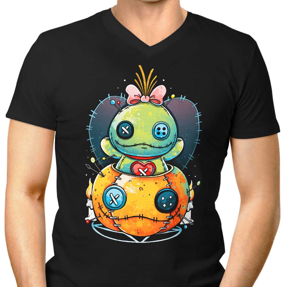 Voodoo Pumpkin Men's V-Neck - Adult & Kids T-Shirts, Sweatshirts & Hoodies apparel design preview 1