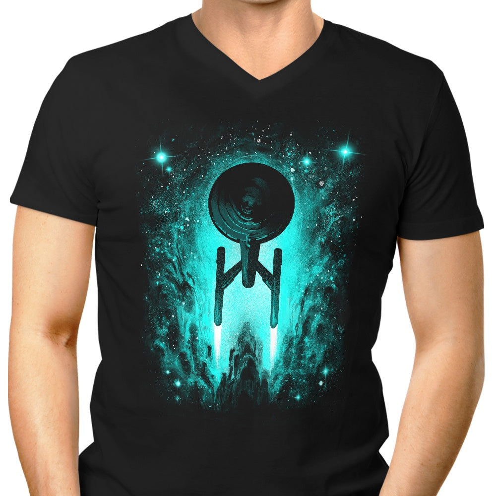 Voyages in Space Men's V-Neck - Adult & Kids T-Shirts, Sweatshirts & Hoodies apparel design preview 1