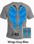 Country Life Outfitters Gray Blue Wings Guns Vintage - Adult & Kids T-Shirts, Sweatshirts & Hoodies apparel design preview 1