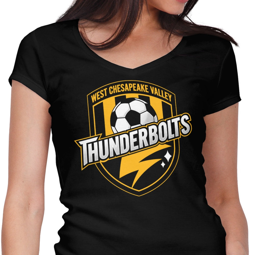 WCV Thunderbolts Women's V-Neck - Adult & Kids T-Shirts, Sweatshirts & Hoodies apparel design preview 1