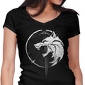 WH1T3 W0LF Women's V-Neck - Adult & Kids T-Shirts, Sweatshirts & Hoodies apparel design preview 1