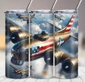 Patriotic Bomber Plane 20 oz Skinny Tumbler Cup With - Adult & Kids T-Shirts, Sweatshirts & Hoodies apparel design preview 1