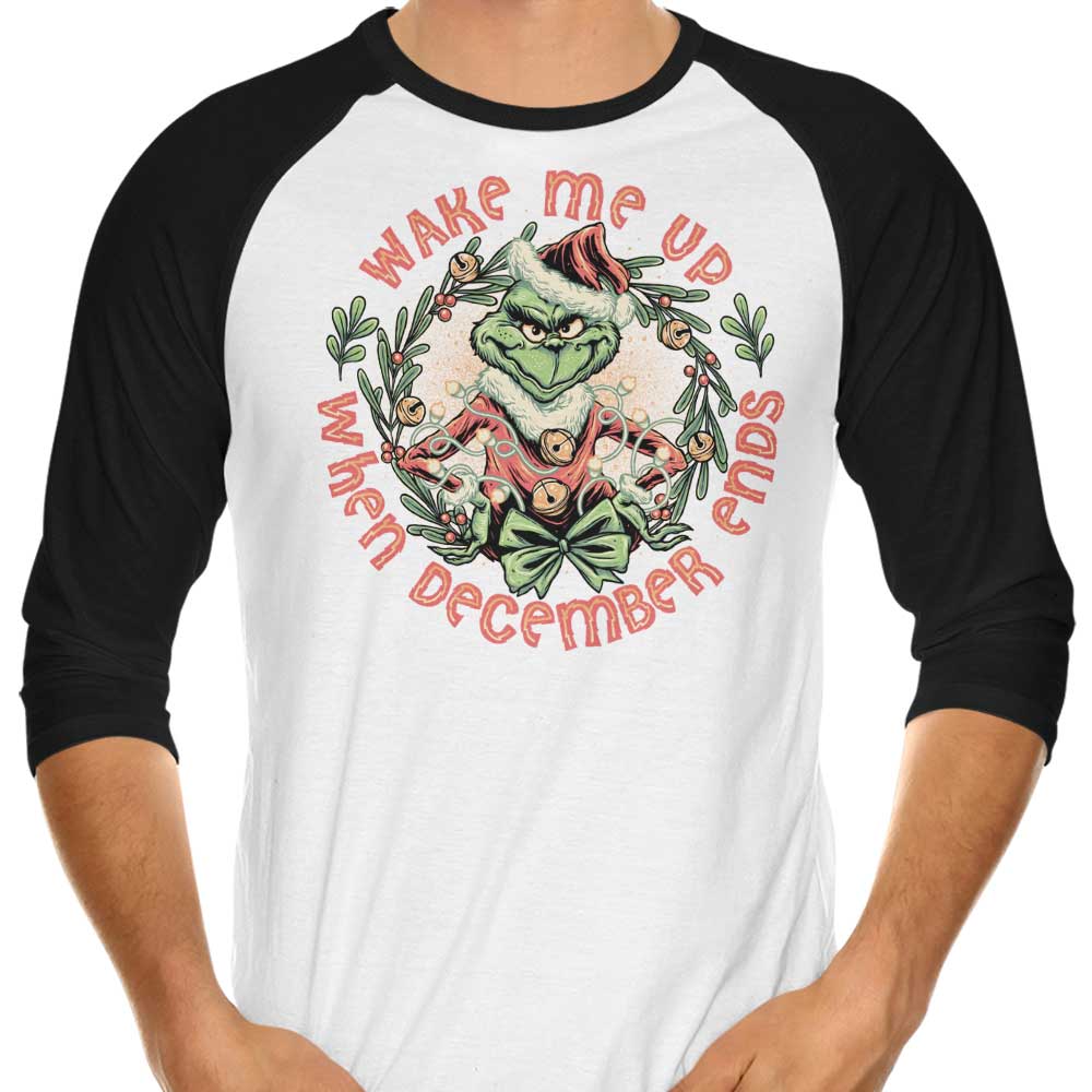 Wake Me Up 3/4 Sleeve Raglan - Adult & Kids T-Shirts, Sweatshirts & Hoodies apparel design preview 1