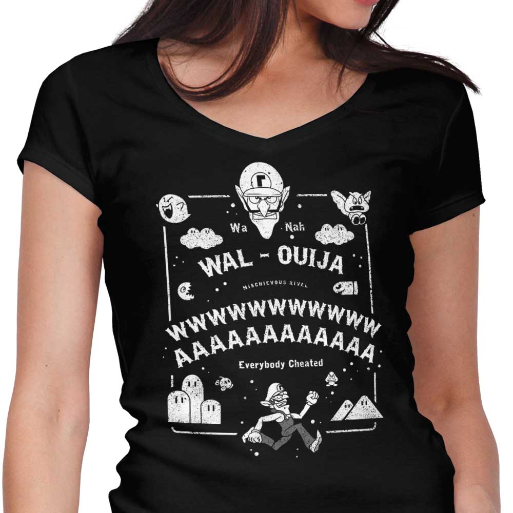 Wal-Ouija Women's V-Neck - Adult & Kids T-Shirts, Sweatshirts & Hoodies apparel design preview 1