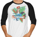 Walking on Sunshine 3/4 Sleeve Raglan - Adult & Kids T-Shirts, Sweatshirts & Hoodies apparel design preview 1
