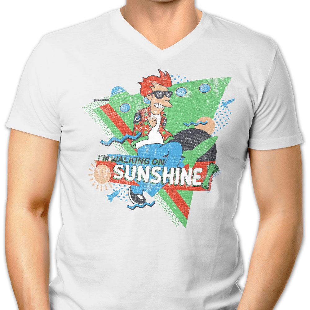 Walking on Sunshine Men's V-Neck - Adult & Kids T-Shirts, Sweatshirts & Hoodies apparel design preview 1