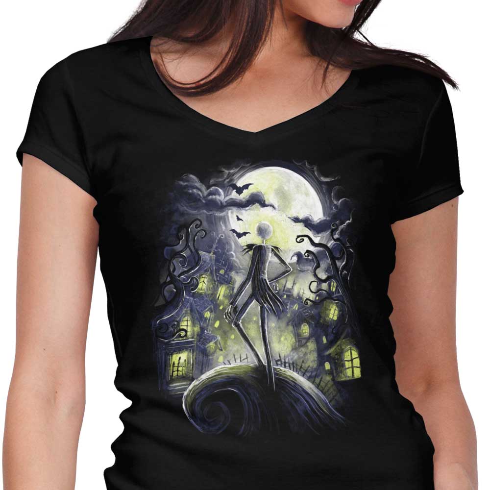 Wanderer Before Christmas Women's V-Neck - Adult & Kids T-Shirts, Sweatshirts & Hoodies apparel design preview 1