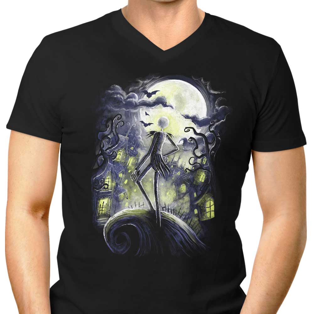 Wanderer Before Christmas Men's V-Neck - Adult & Kids T-Shirts, Sweatshirts & Hoodies apparel design preview 1