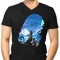 Wandering Princess Silhouette Men's V-Neck - Adult & Kids T-Shirts, Sweatshirts & Hoodies apparel design preview 1
