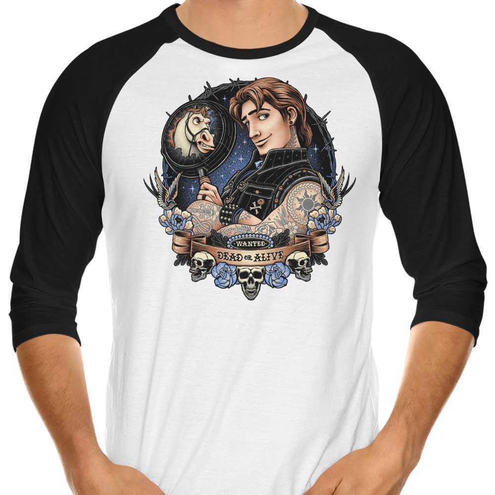 Wanted Dead or Alive 3/4 Sleeve Raglan - Adult & Kids T-Shirts, Sweatshirts & Hoodies apparel design preview 1