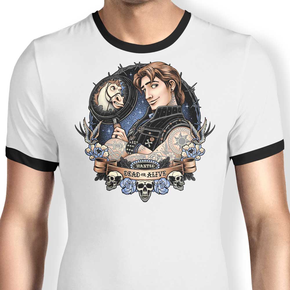 Wanted Dead or Alive Ringer - Adult & Kids T-Shirts, Sweatshirts & Hoodies apparel design preview 1