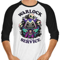 Warlock at Your Service 3/4 Sleeve Raglan - Adult & Kids T-Shirts, Sweatshirts & Hoodies apparel design preview 1