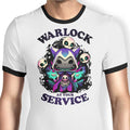 Warlock at Your Service Ringer - Adult & Kids T-Shirts, Sweatshirts & Hoodies apparel design preview 1