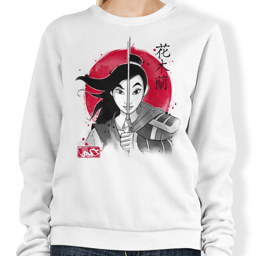 Warrior Princess Sumi-e - Adult & Kids T-Shirts, Sweatshirts & Hoodies apparel design preview 1