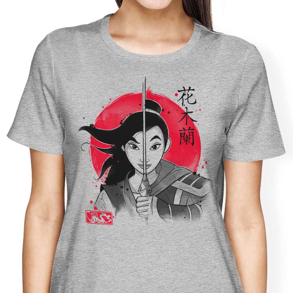Warrior Princess Sumi-e Women's Apparel - Adult & Kids T-Shirts, Sweatshirts & Hoodies apparel design preview 2