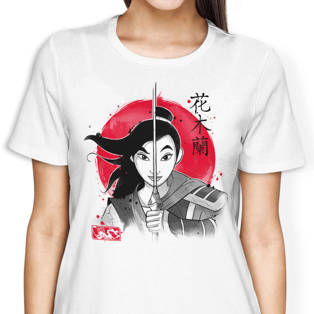 Warrior Princess Sumi-e Women's Apparel - Adult & Kids T-Shirts, Sweatshirts & Hoodies apparel design preview 1
