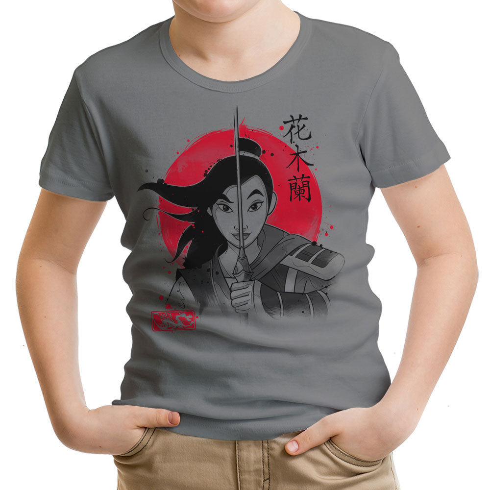 Warrior Princess Sumi-e Youth Apparel - Adult & Kids T-Shirts, Sweatshirts & Hoodies apparel design preview 2