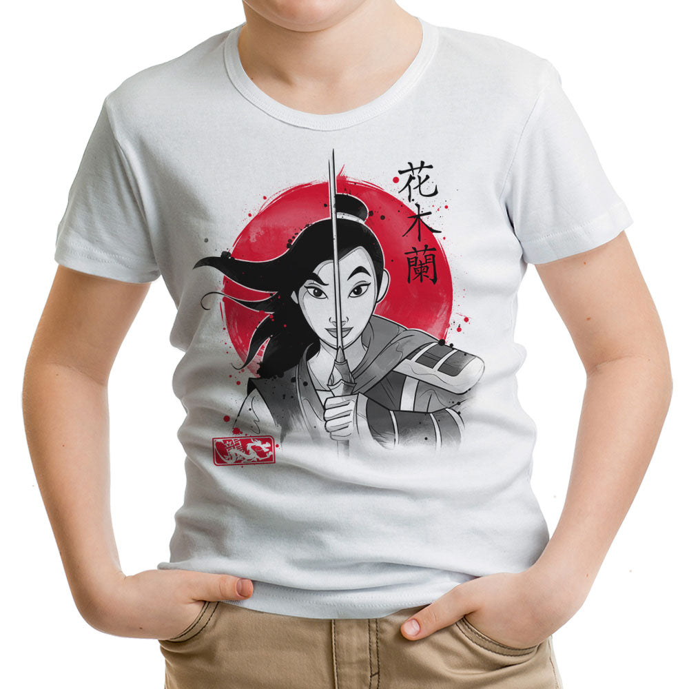 Warrior Princess Sumi-e Youth Apparel - Adult & Kids T-Shirts, Sweatshirts & Hoodies apparel design preview 1
