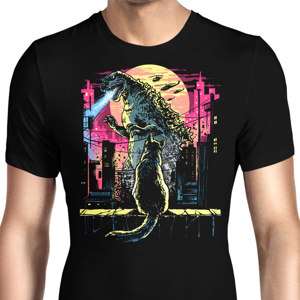 Watching the Kaiju Men's Apparel - Adult & Kids T-Shirts, Sweatshirts & Hoodies apparel design preview 1