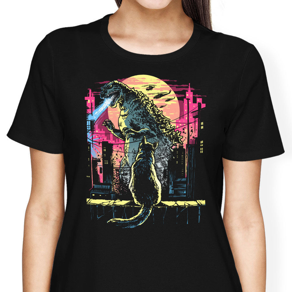 Watching the Kaiju Women's Apparel - Adult & Kids T-Shirts, Sweatshirts & Hoodies apparel design preview 1