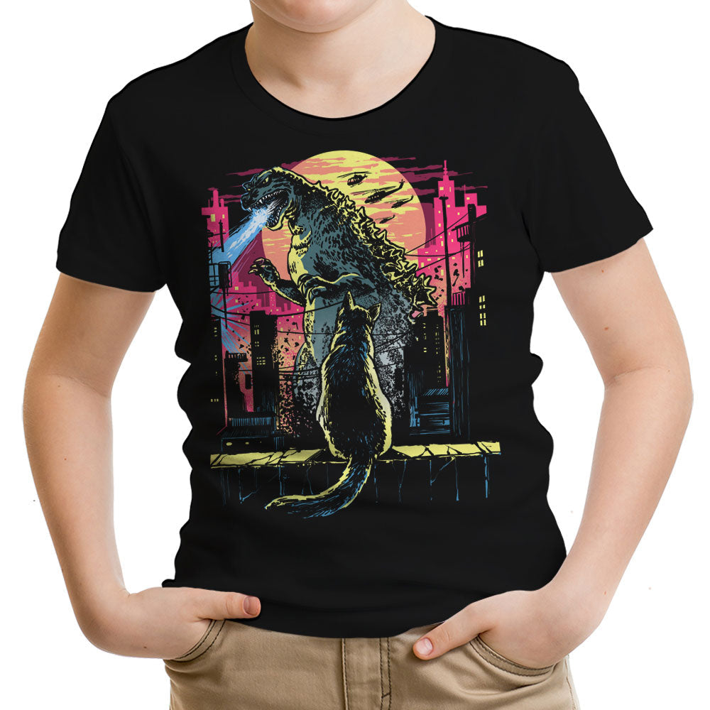 Watching the Kaiju Youth Apparel - Adult & Kids T-Shirts, Sweatshirts & Hoodies apparel design preview 1