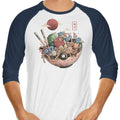 Water Bowl 3/4 Sleeve Raglan - Adult & Kids T-Shirts, Sweatshirts & Hoodies apparel design preview 1