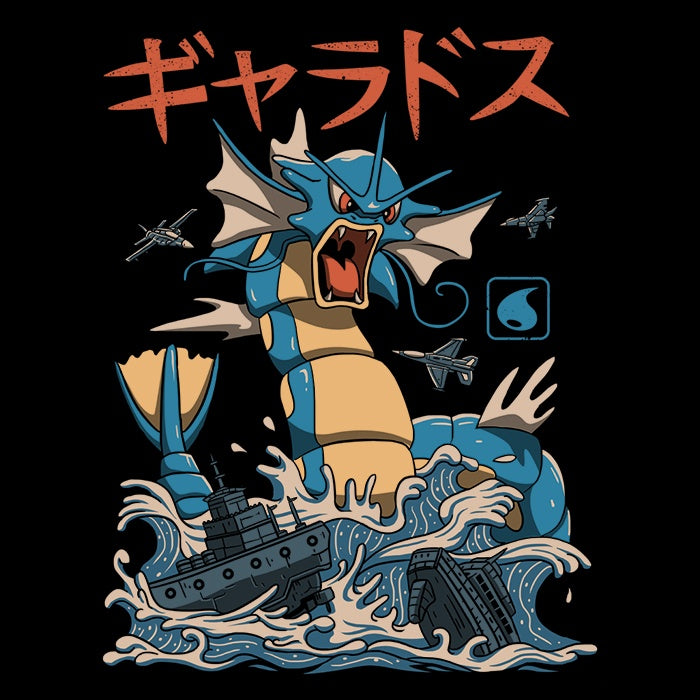 Water Flying Kaiju Coasters - Adult & Kids T-Shirts, Sweatshirts & Hoodies apparel design preview 1