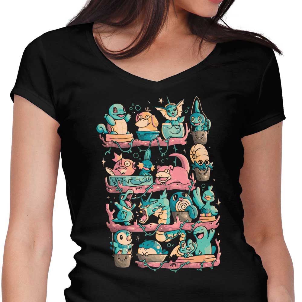 Water Shelf Women's V-Neck - Adult & Kids T-Shirts, Sweatshirts & Hoodies apparel design preview 1