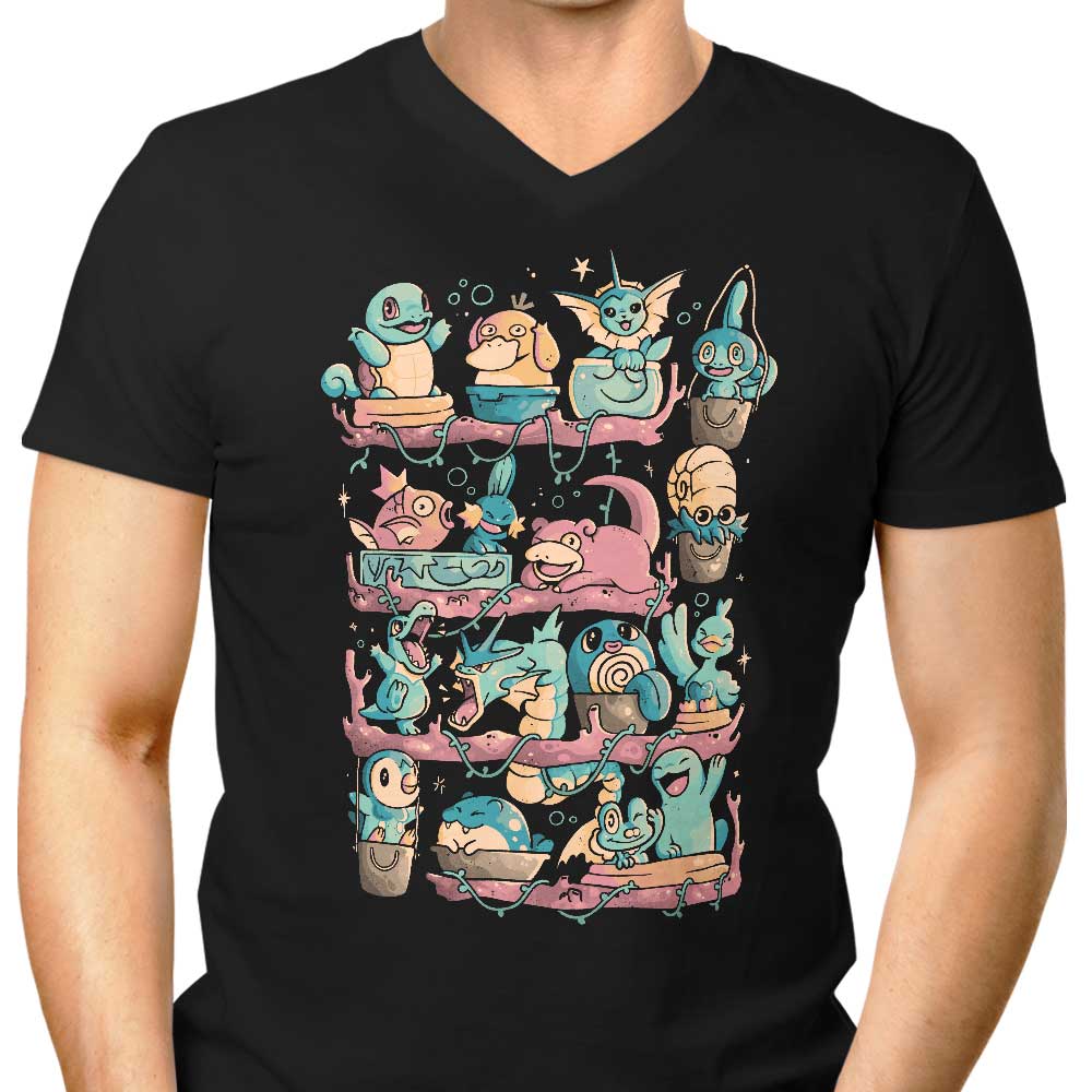 Water Shelf Men's V-Neck - Adult & Kids T-Shirts, Sweatshirts & Hoodies apparel design preview 1