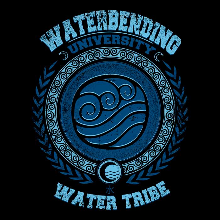 Waterbending University - Adult & Kids T-Shirts, Sweatshirts & Hoodies apparel design preview 2