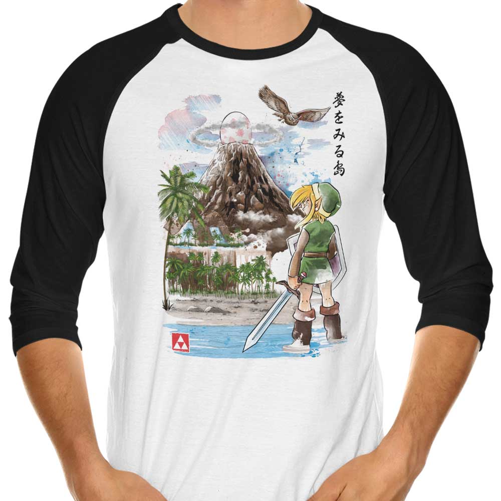 Watercolor Awakening 3/4 Sleeve Raglan - Adult & Kids T-Shirts, Sweatshirts & Hoodies apparel design preview 1