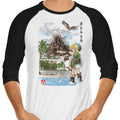Watercolor Awakening 3/4 Sleeve Raglan - Adult & Kids T-Shirts, Sweatshirts & Hoodies apparel design preview 1