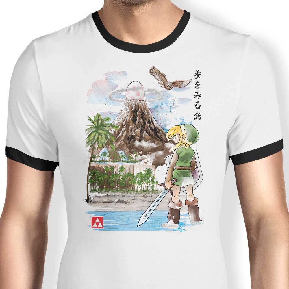 Watercolor Awakening Ringer - Adult & Kids T-Shirts, Sweatshirts & Hoodies apparel design preview 1