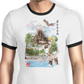 Watercolor Awakening Ringer - Adult & Kids T-Shirts, Sweatshirts & Hoodies apparel design preview 1