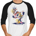 Watercolor Bandicoot 3/4 Sleeve Raglan - Adult & Kids T-Shirts, Sweatshirts & Hoodies apparel design preview 1