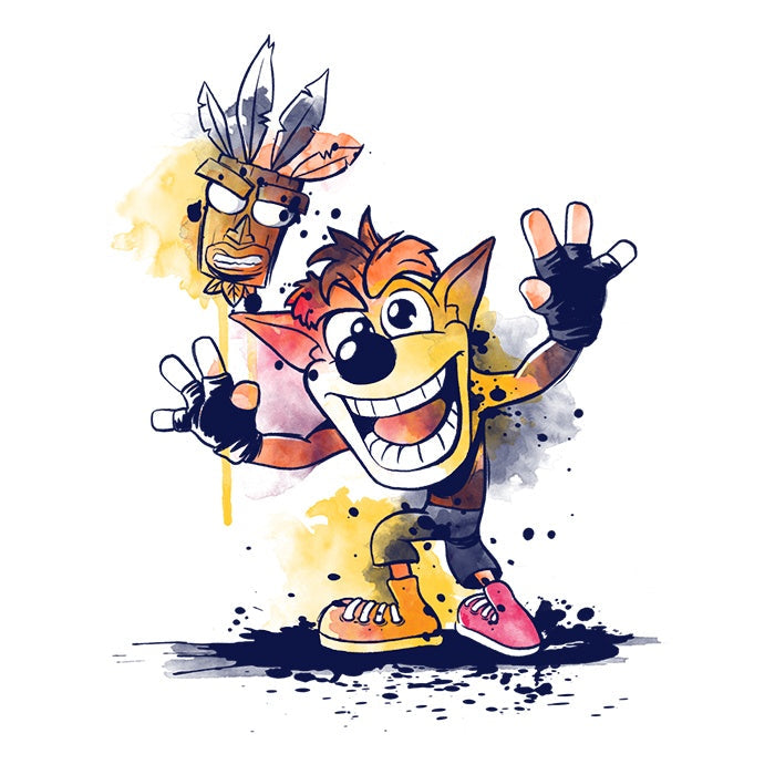 Watercolor Bandicoot - Adult & Kids T-Shirts, Sweatshirts & Hoodies apparel design preview 2